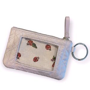 Vera Bradley Ultralight Zip ID “Pearl” missing lanyard